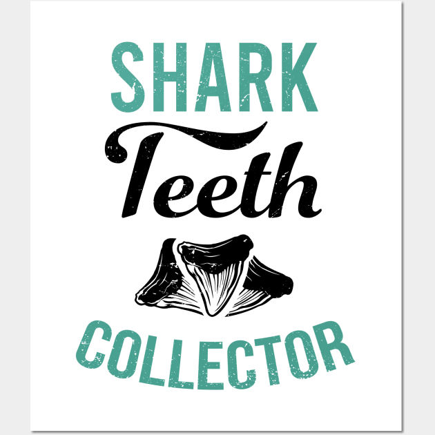 Shark teeth collector gift idea for teeth collectors and shark lovers Wall Art by Anodyle